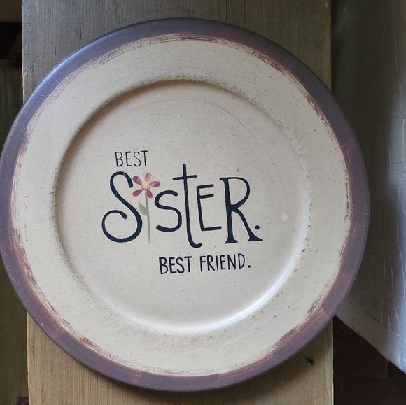 The Hearthside Collection Other - Primitive Best Sister Best Friend Plate